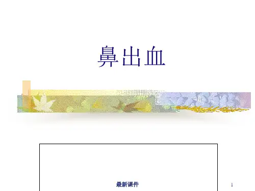 鼻出血课件ppt课件