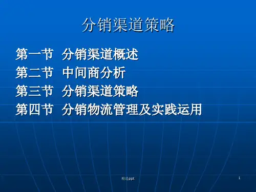 《营销分销渠道策略》PPT课件