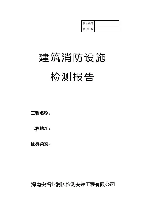 建筑消防设施检测报告