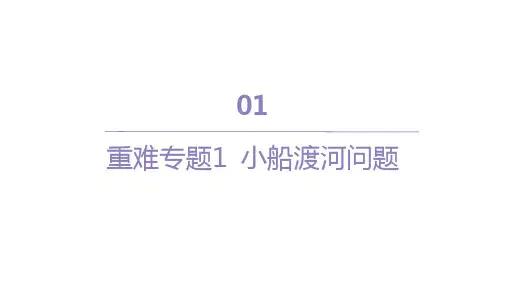 人教版高中物理必修第二册精品课件 第五章 抛体运动 重难专题1 小船渡河问题