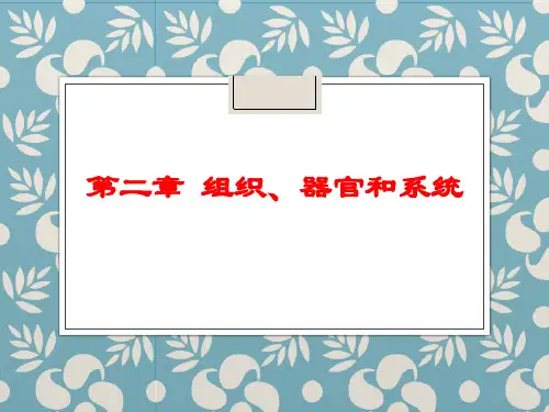 魏道智《普通生物学》第二章 组织、器官和系统(1)