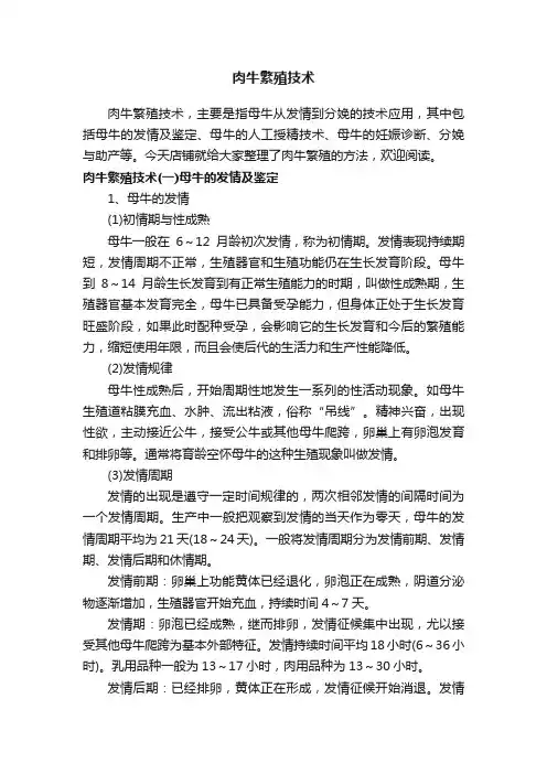 肉牛繁殖技术