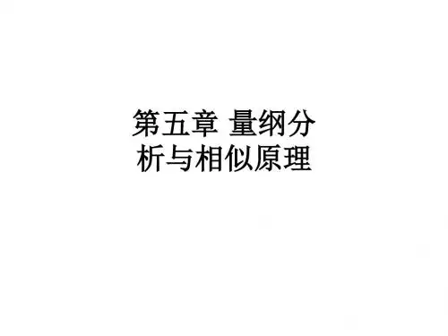 第五章 量纲分析与相似原理ppt课件