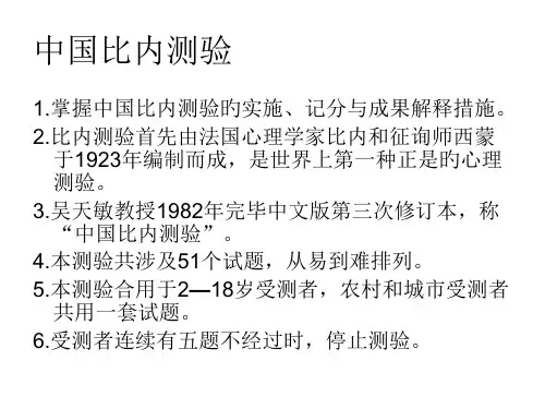 中国比内测验