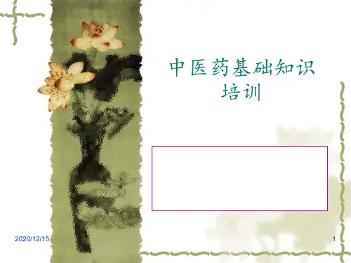 中医药基本知识 ppt课件