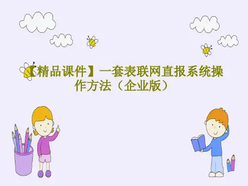 【精品课件】一套表联网直报系统操作方法(企业版)PPT文档26页