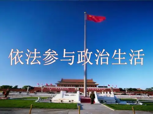 第六课第3框依法参与政治生活