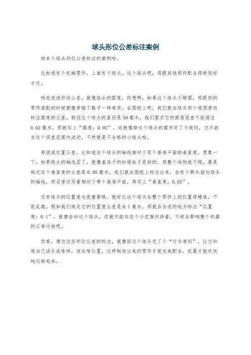 球头形位公差标注案例