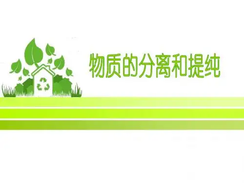 物质的分离与提纯