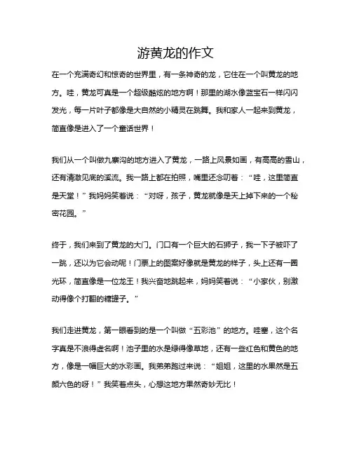 游黄龙的作文