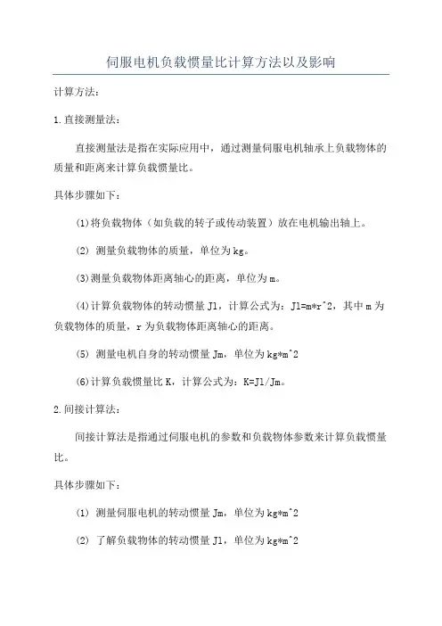 伺服电机负载惯量比计算方法以及影响