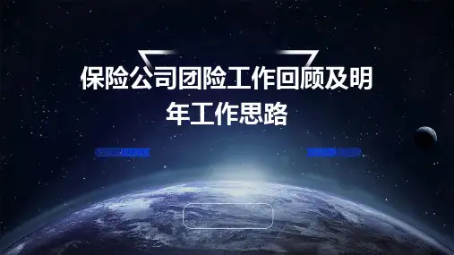 保险公司团险工作回顾及明年工作思路