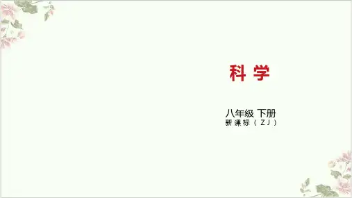 浙教版八级科学下册复习课ppt物质的微观粒子模型