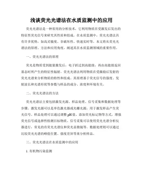 浅谈荧光光谱法在水质监测中的应用