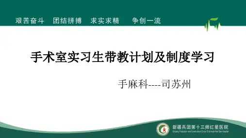 手术室实习生带教PPT课件