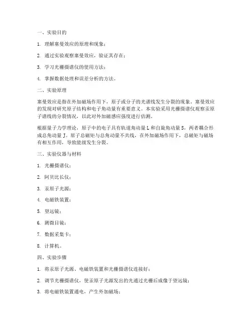 塞曼效应实验报告