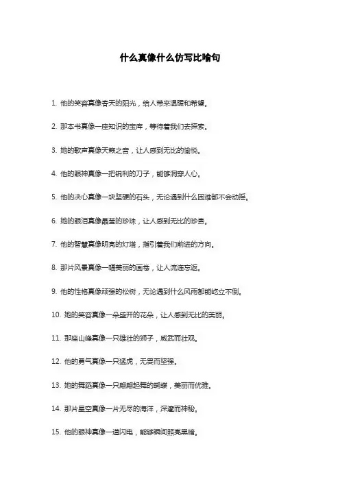 什么真像什么仿写比喻句