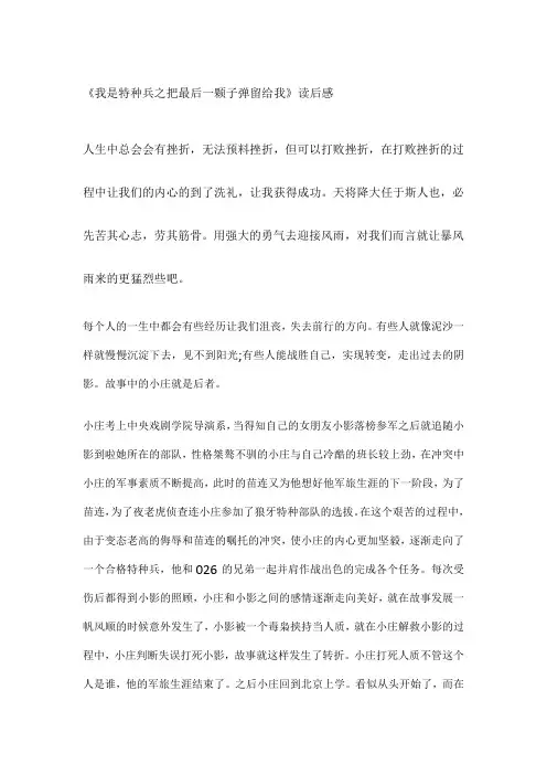 我是特种兵之把最后一颗子弹留给我