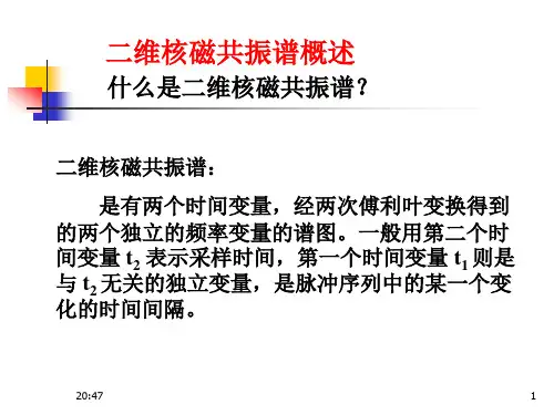 二维核磁共振谱(精简2)
