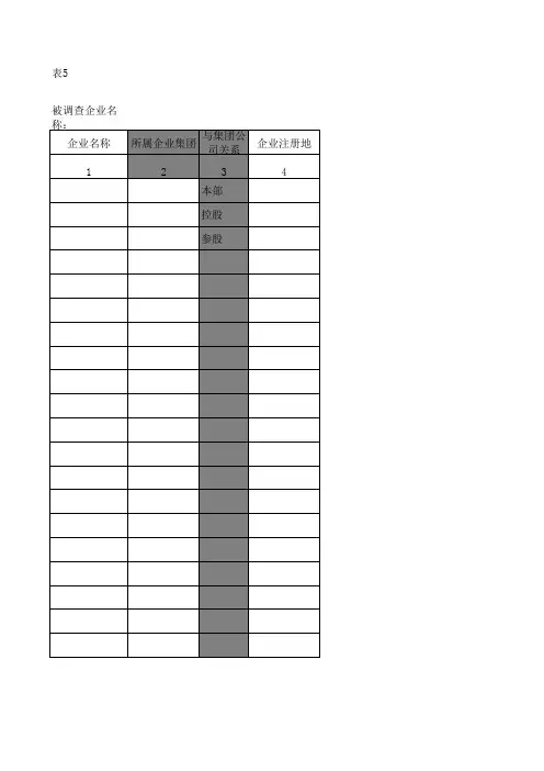 纳税情况调查表