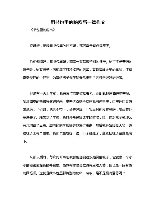 用书包里的秘密写一篇作文