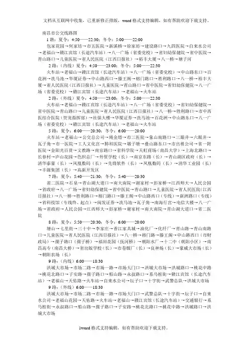 南昌市公交线路图