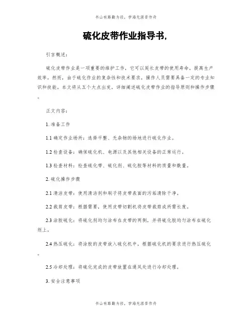 硫化皮带作业指导书,