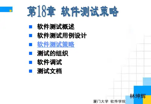 软件测试策略