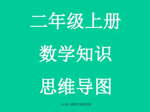 二年级上册数学思维导图