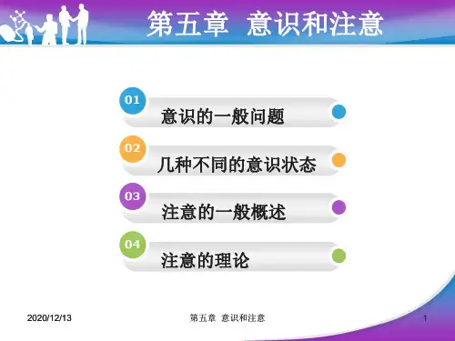 普通心理学课件 第五章意识和注意