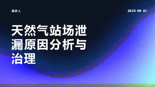 天然气站场泄漏原因分析与治理