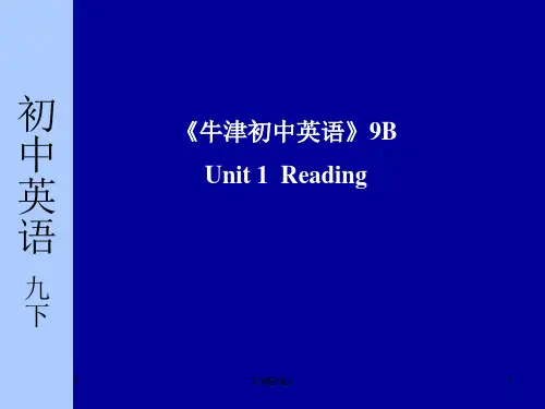 牛津英语9B全套课件+教案reading