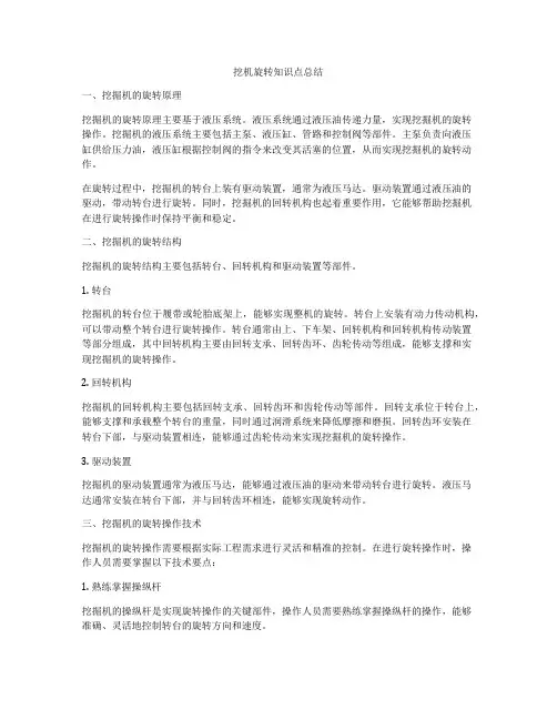 挖机旋转知识点总结