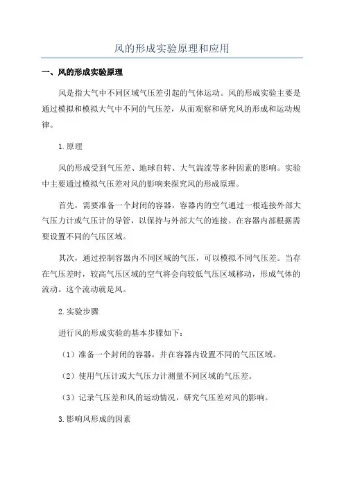 风的形成实验原理和应用