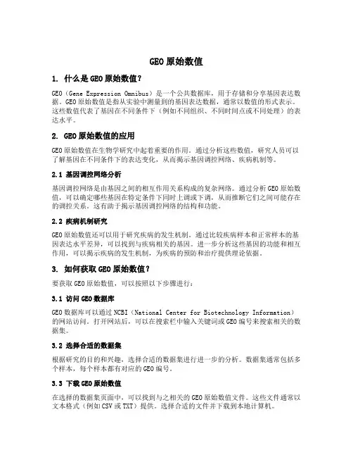 geo原始数值