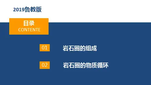 高中地理鲁教版(2019)选择性必修1 2.1岩石圈的组成及物质循环(共40张ppt)