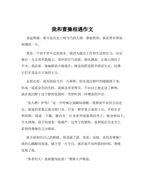 我和曹操相遇作文