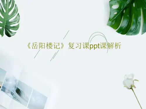 《岳阳楼记》复习课ppt课解析40页PPT