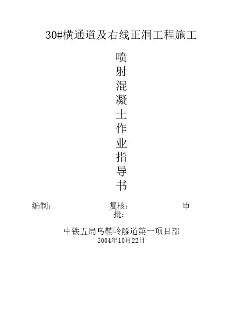 喷射混凝土作业指导书