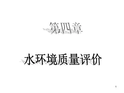 第四章-水环境质量评价PPT课件