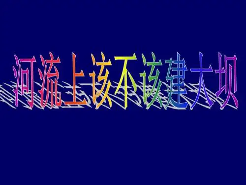 人教版必修三 第三章 问题研究 河流上该不该建大坝 (共16张PPT)
