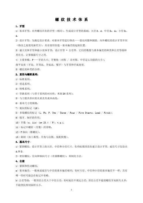 螺纹介绍