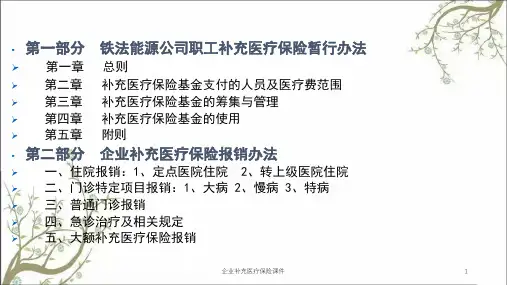 企业补充医疗保险课件