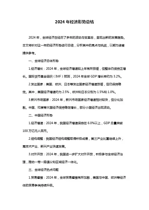 2024年经济形势总结