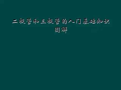 二极管和三极管的入门基础知识 图解