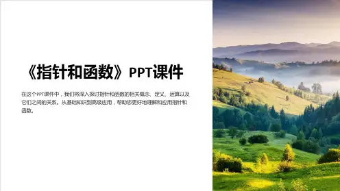 《指针和函数》课件