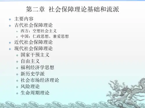 社会保障理论基础和流派