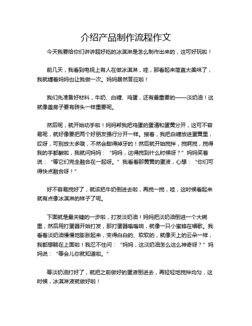 介绍产品制作流程作文