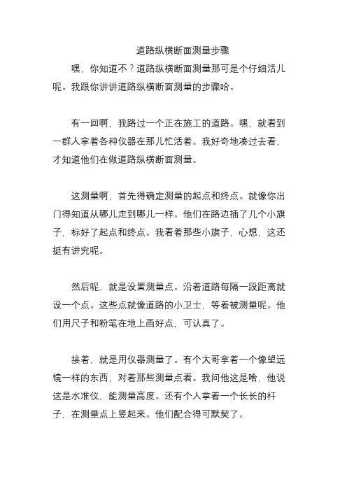 道路纵横断面测量步骤