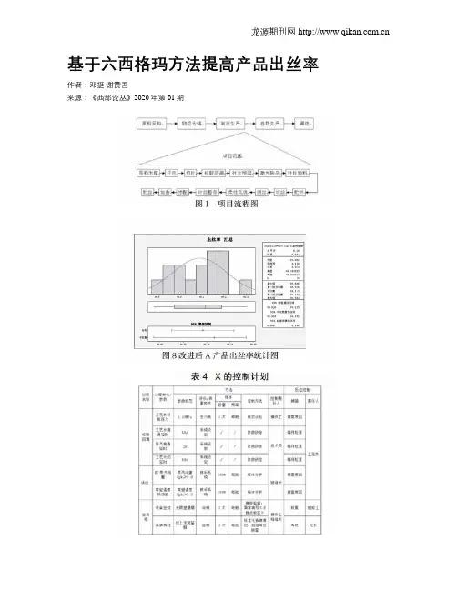 基于六西格玛方法提高产品出丝率